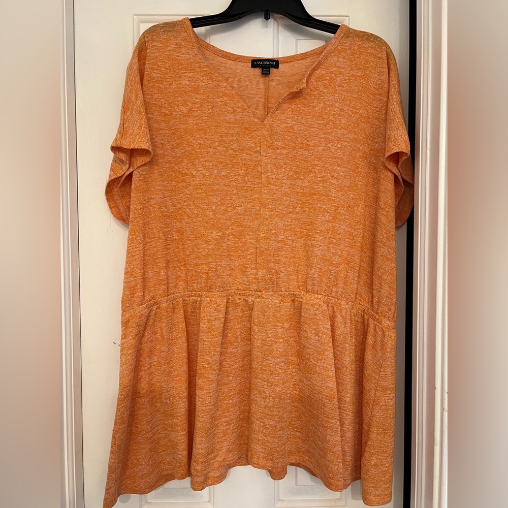 Lane Bryant Orange Tunic Top